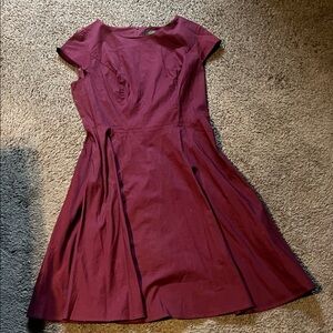 Elegant Burgundy Dress